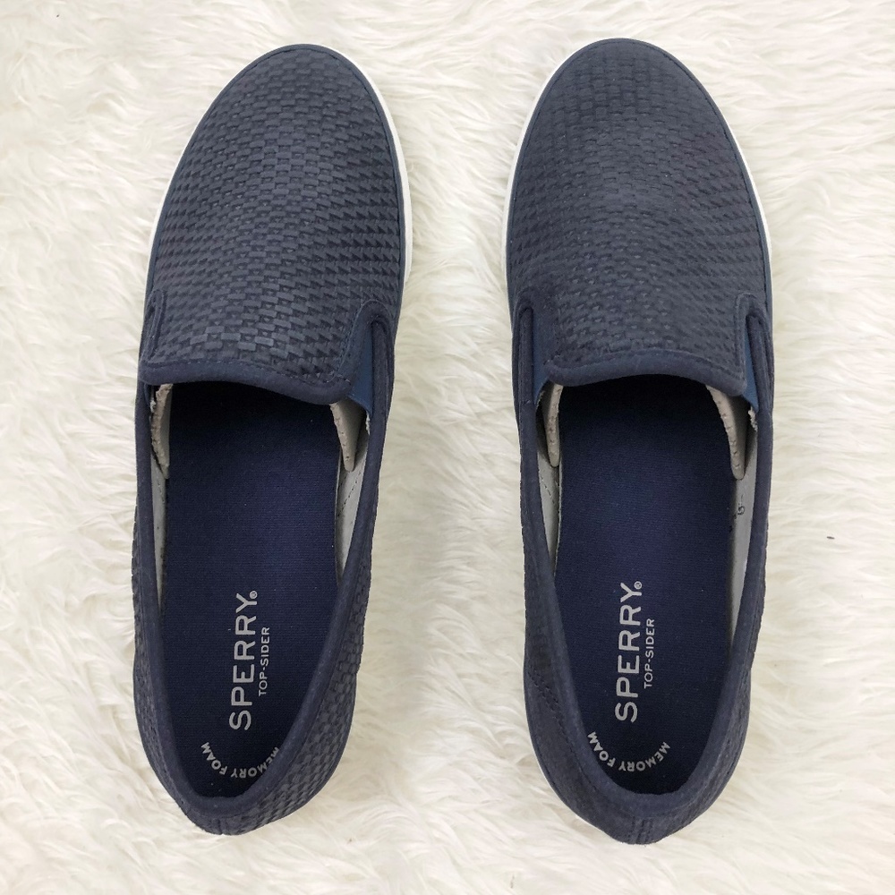 Sperry Top Side Seaside Emaboss Suede Navy US 10